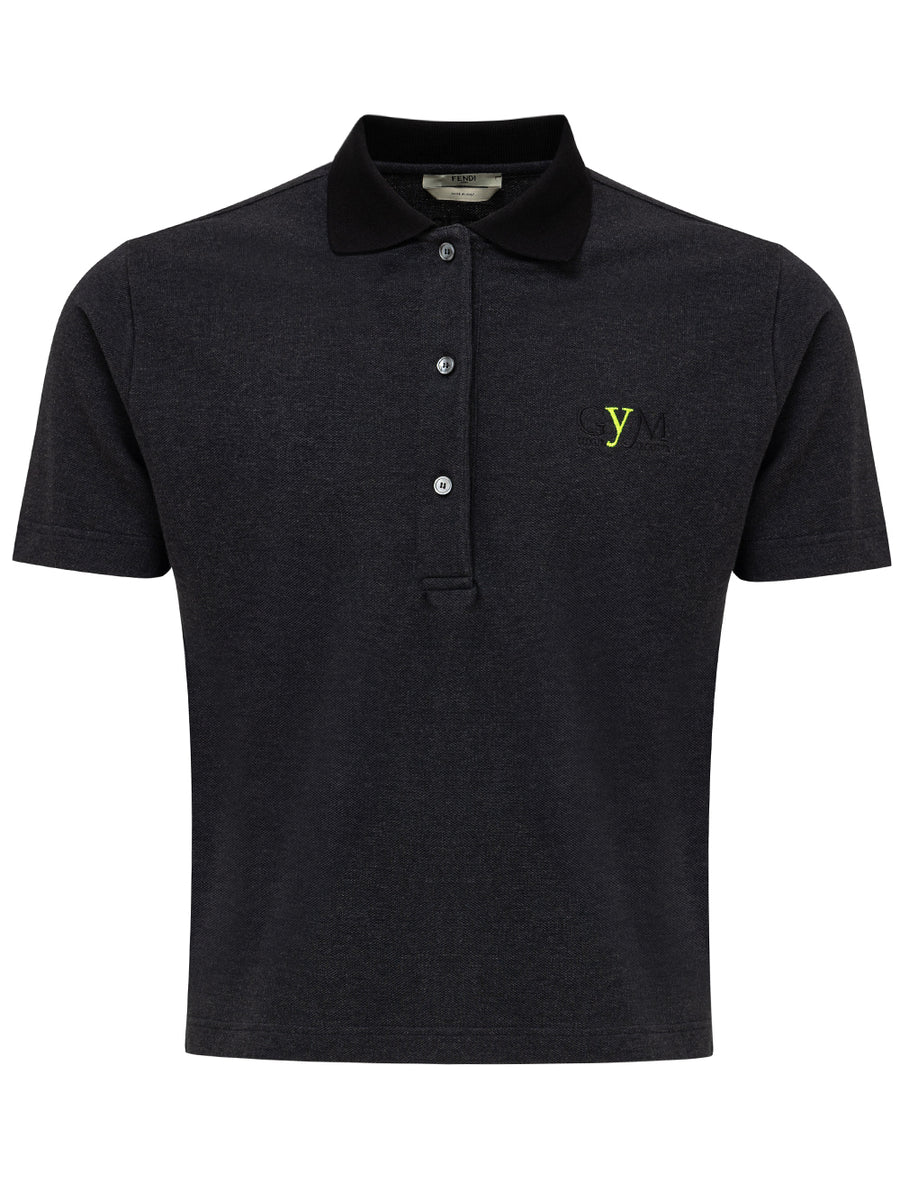 Fendi black short sleeve polo