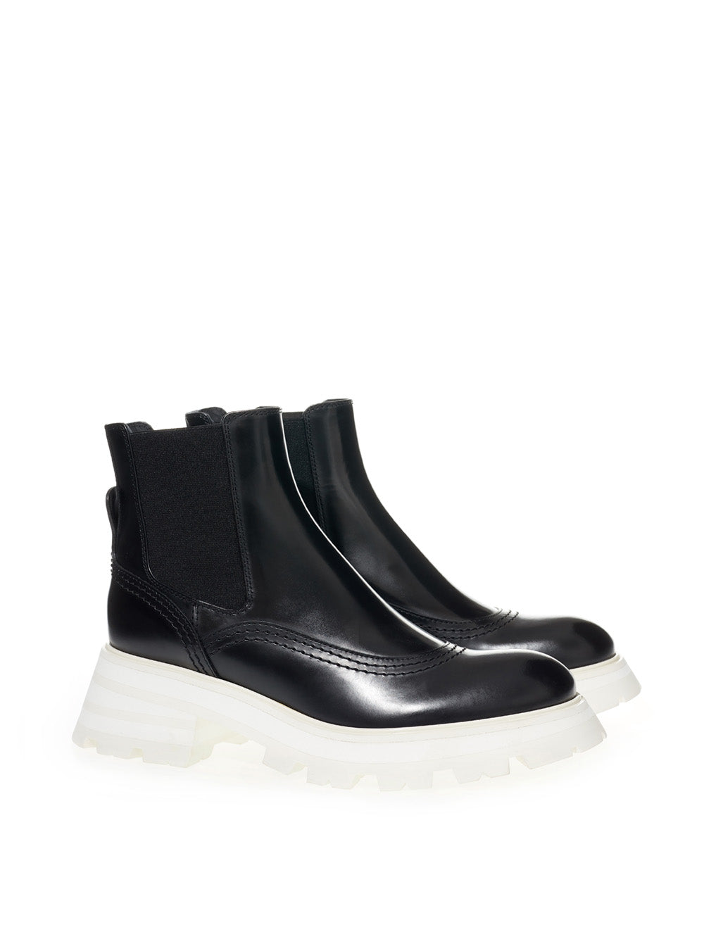 Chelsea ankle boots Alexander McQueen heel White