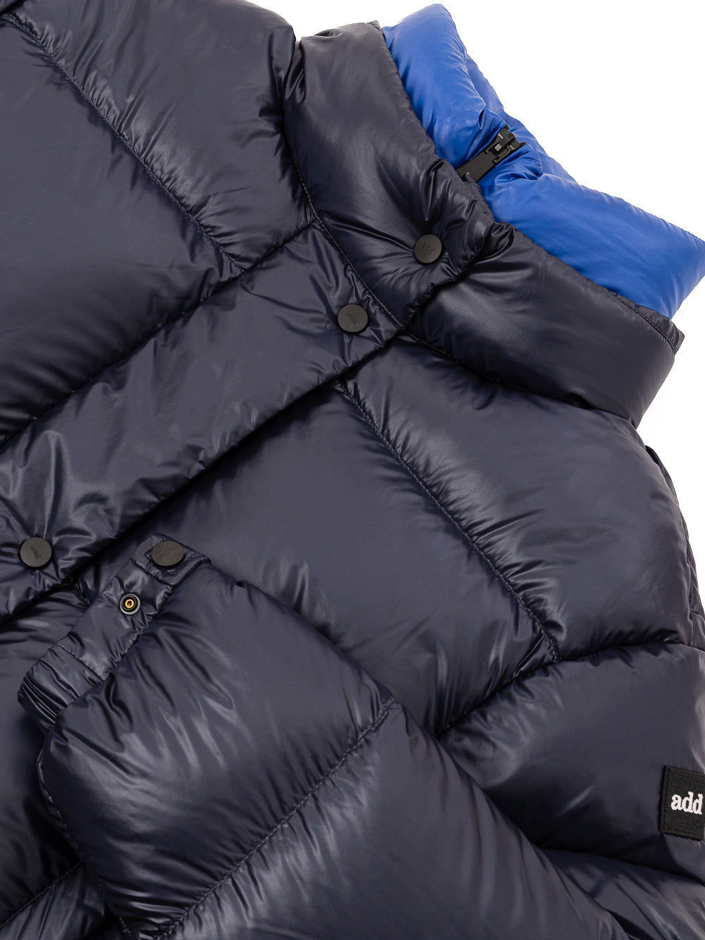ADD Short Down Jacket with Contrasting Collar