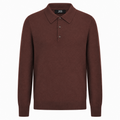 Alpha Studio Men Polo Silk Cashmere Brown