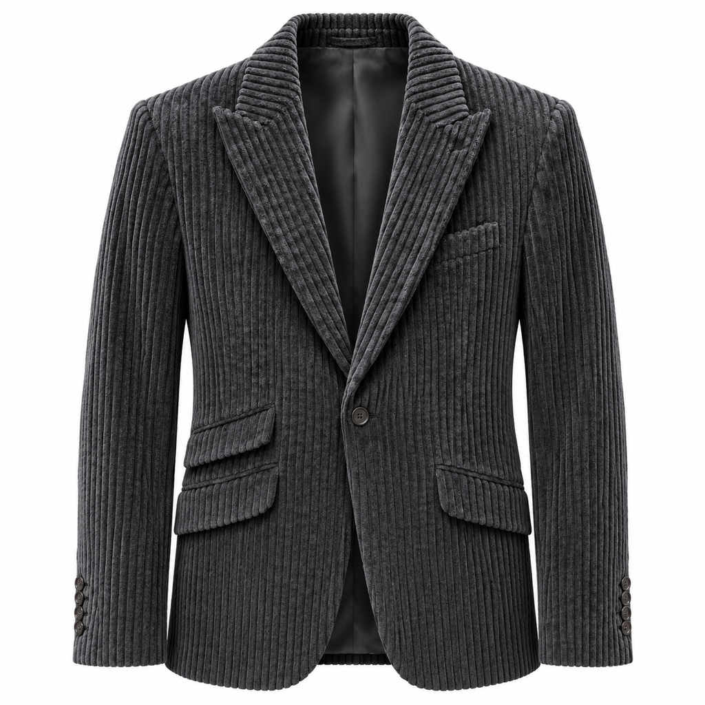 Dolce & Gabbana Men Jacket Velvet Coste Black