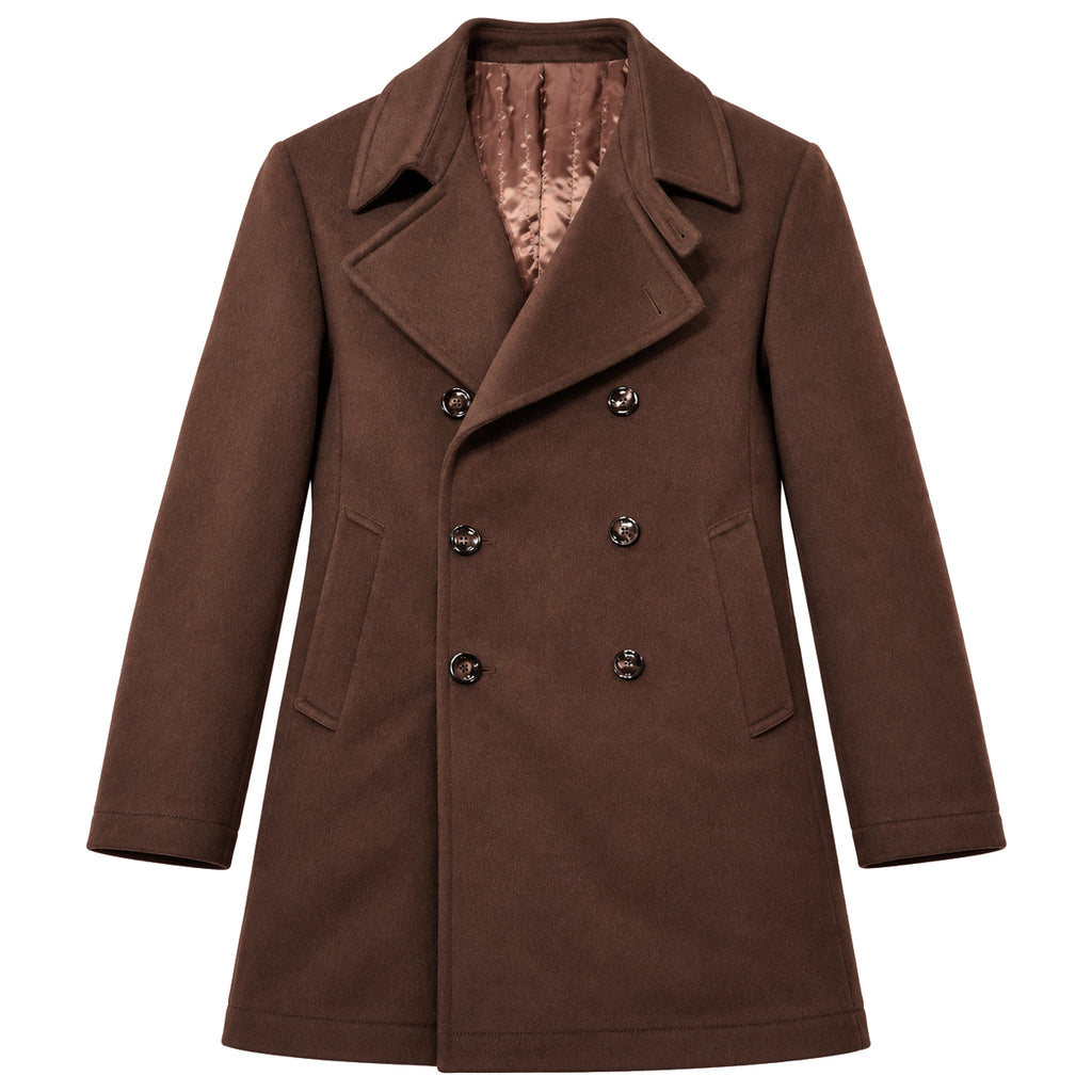 Loro Piana Fabric Men Coat Peacoat Moro Brown