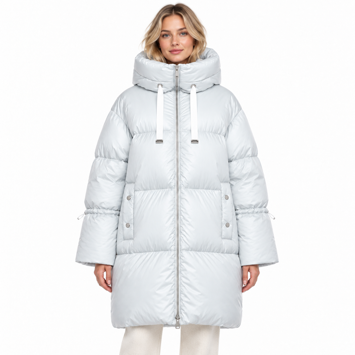 moorer Women Jacket Long Justine White