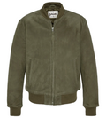 Schott NYC Men GOAT SUEDE CASUAL Bomber Jacket Green