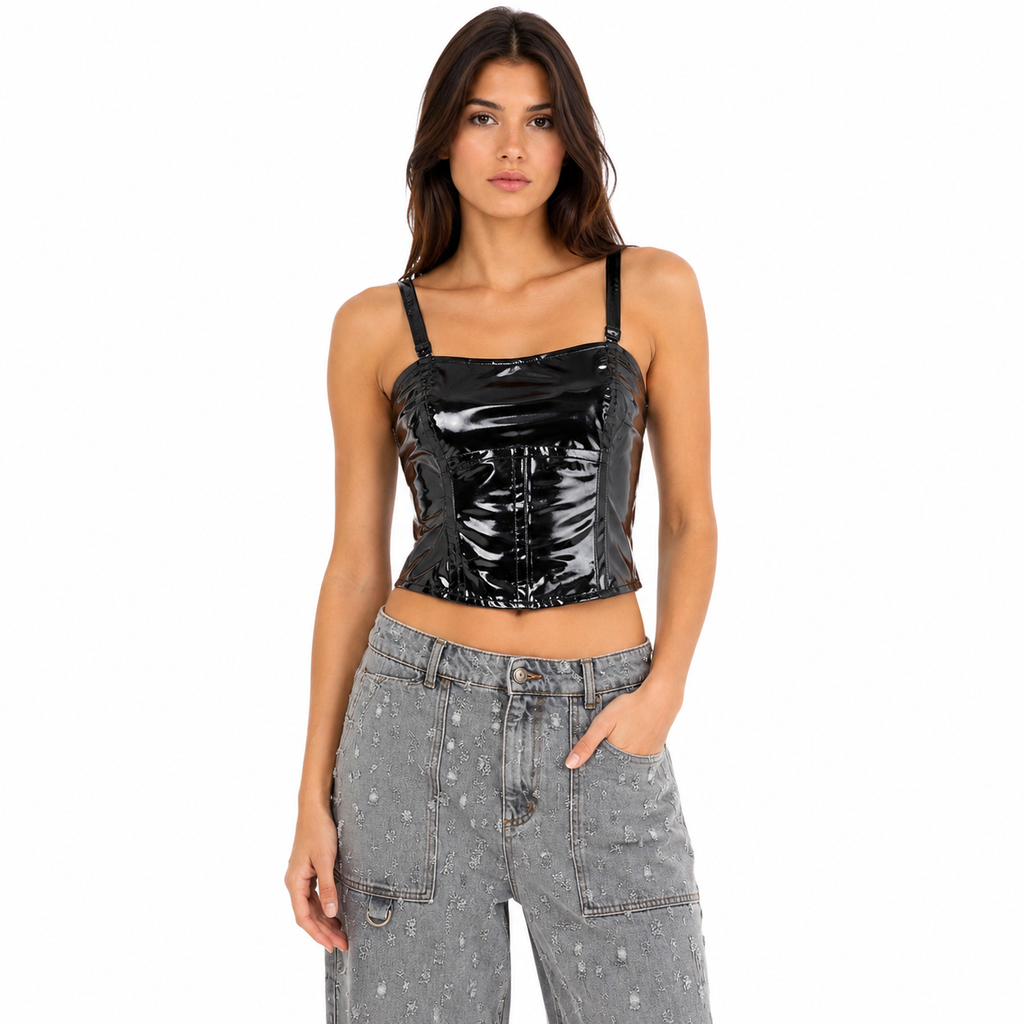 Patrizia Pepe Women Top Glossy Black