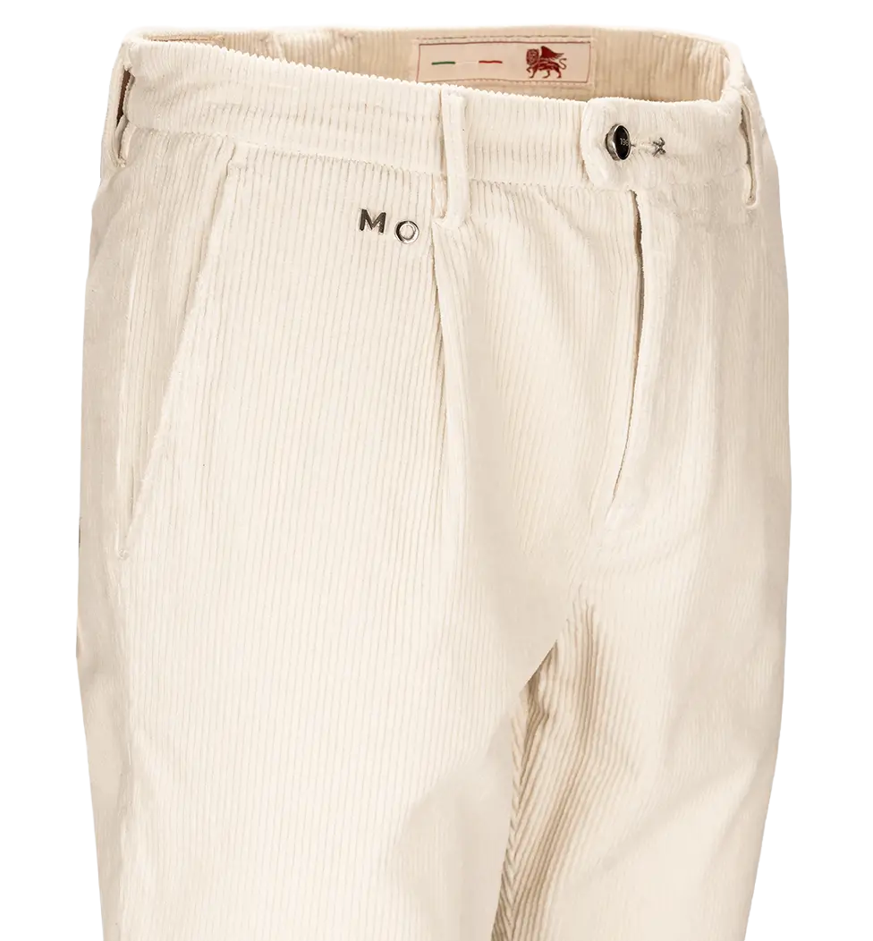 Tramarossa Men Trousers Chino Alberto Velvet White