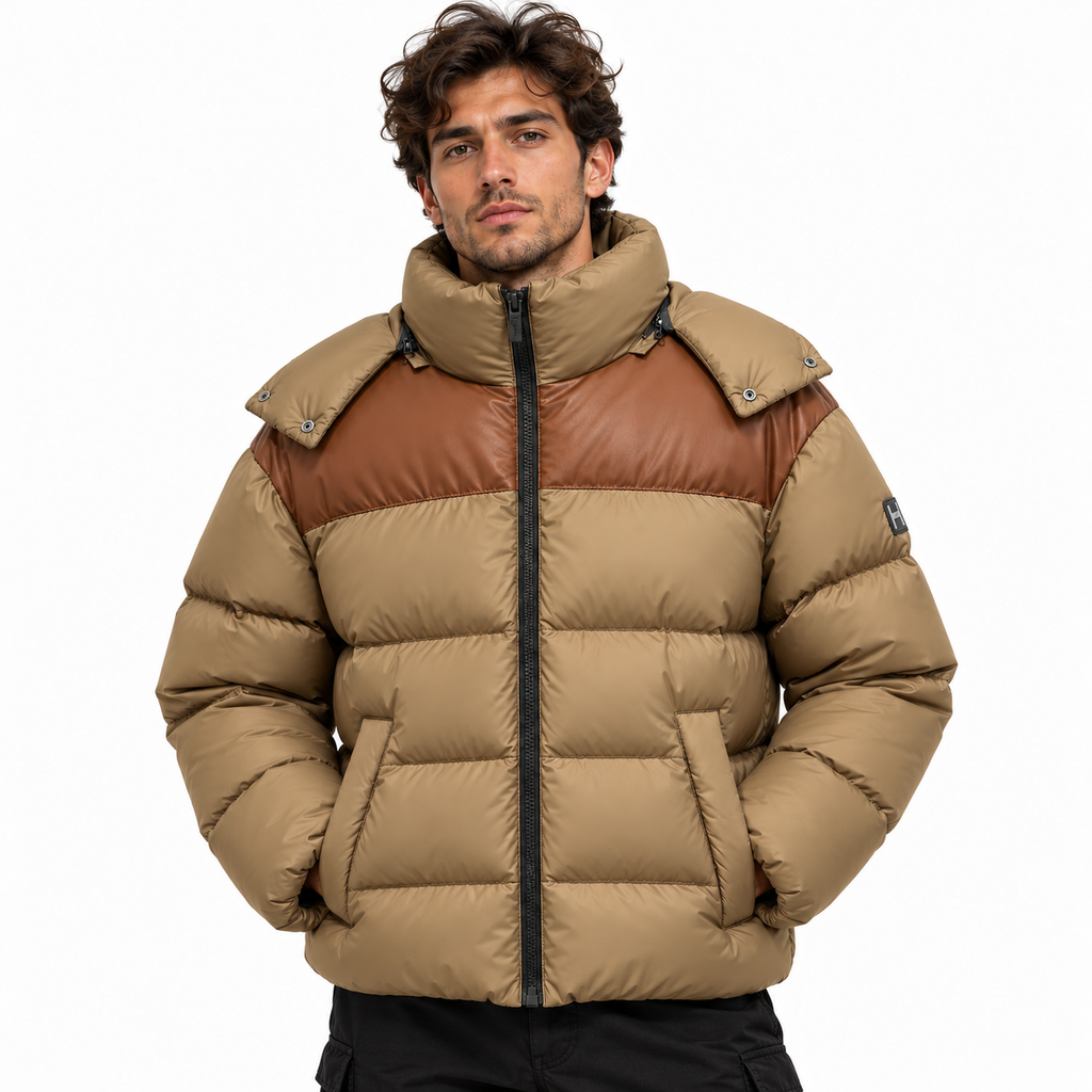 hogan Men Jacket Padded Hooded Green