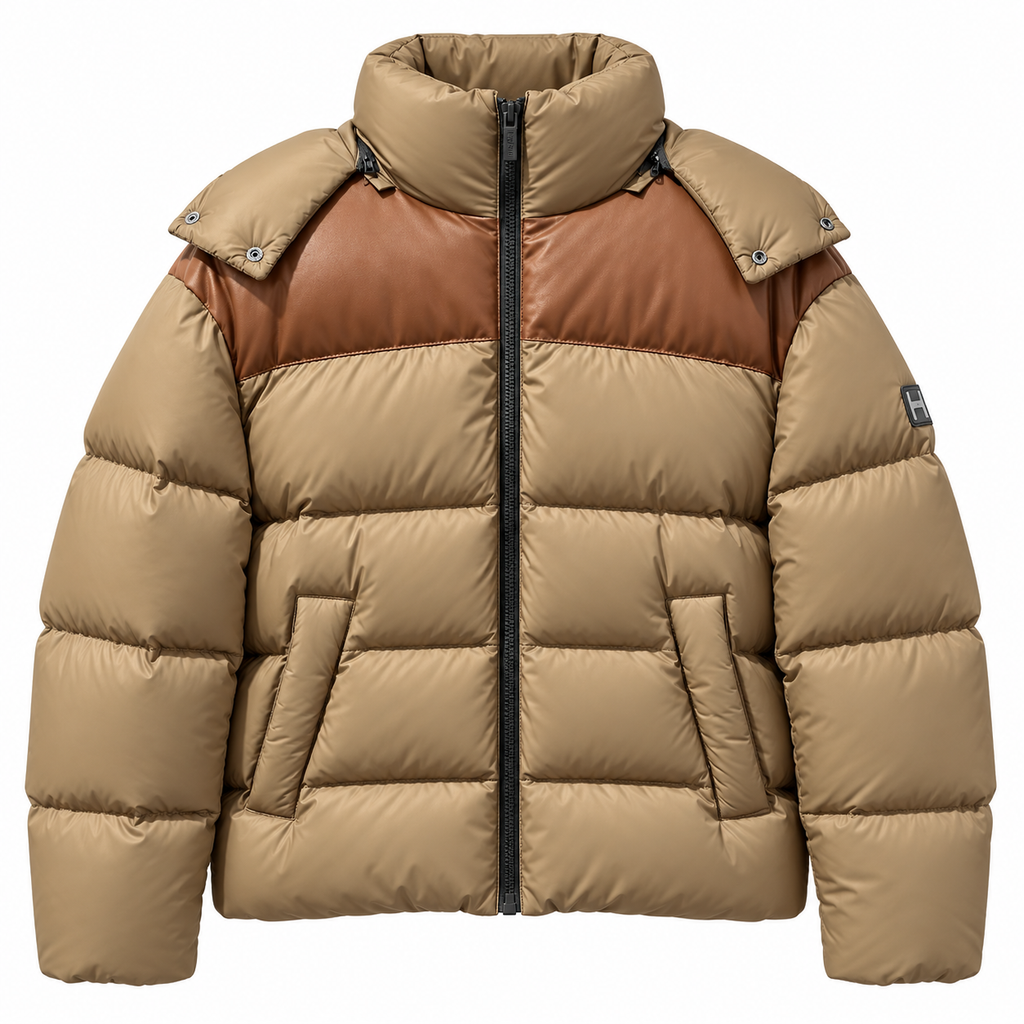 hogan Men Jacket Padded Hooded Green