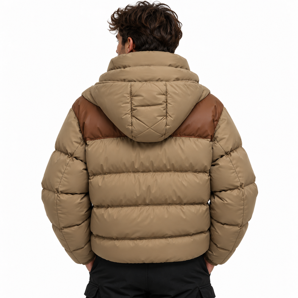 hogan Men Jacket Padded Hooded Green
