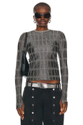 The Attico Women Top -silver Black