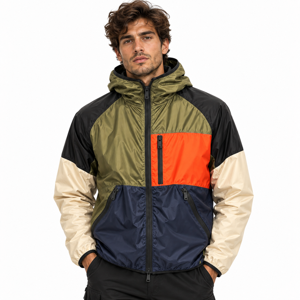 hogan Men Jacket Tecnica Windproof Multicolor