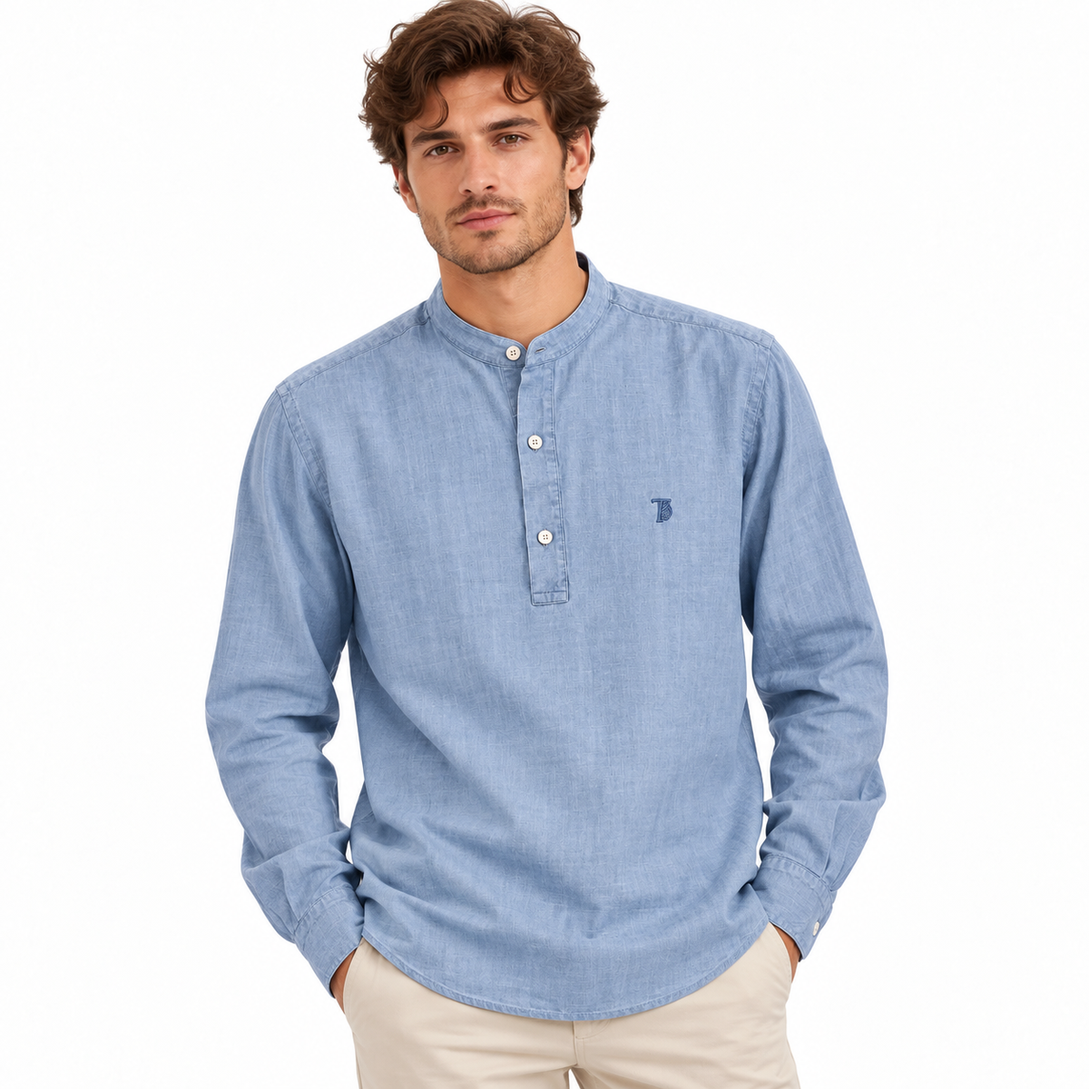 Tod's Men Polo Sleeve Lkunghe Coreana Light Blue