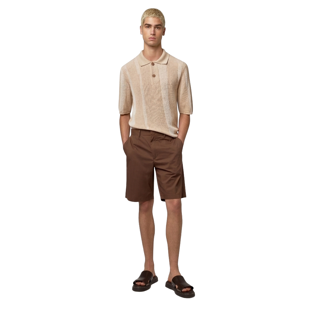 Alpha Studio Men Bermuda Shorts Brown