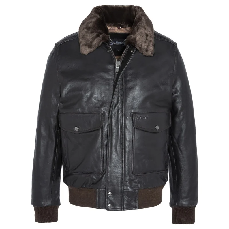 Schott NYC Men VINTAGE FLIGHT Jacket Brown