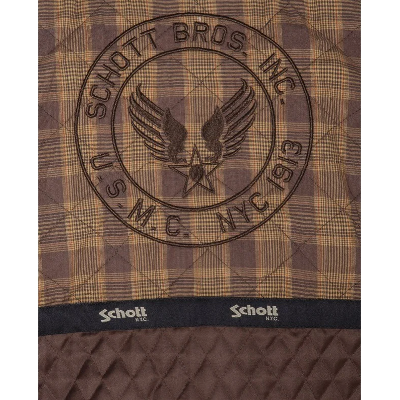 Schott NYC Men VINTAGE FLIGHT Jacket Brown