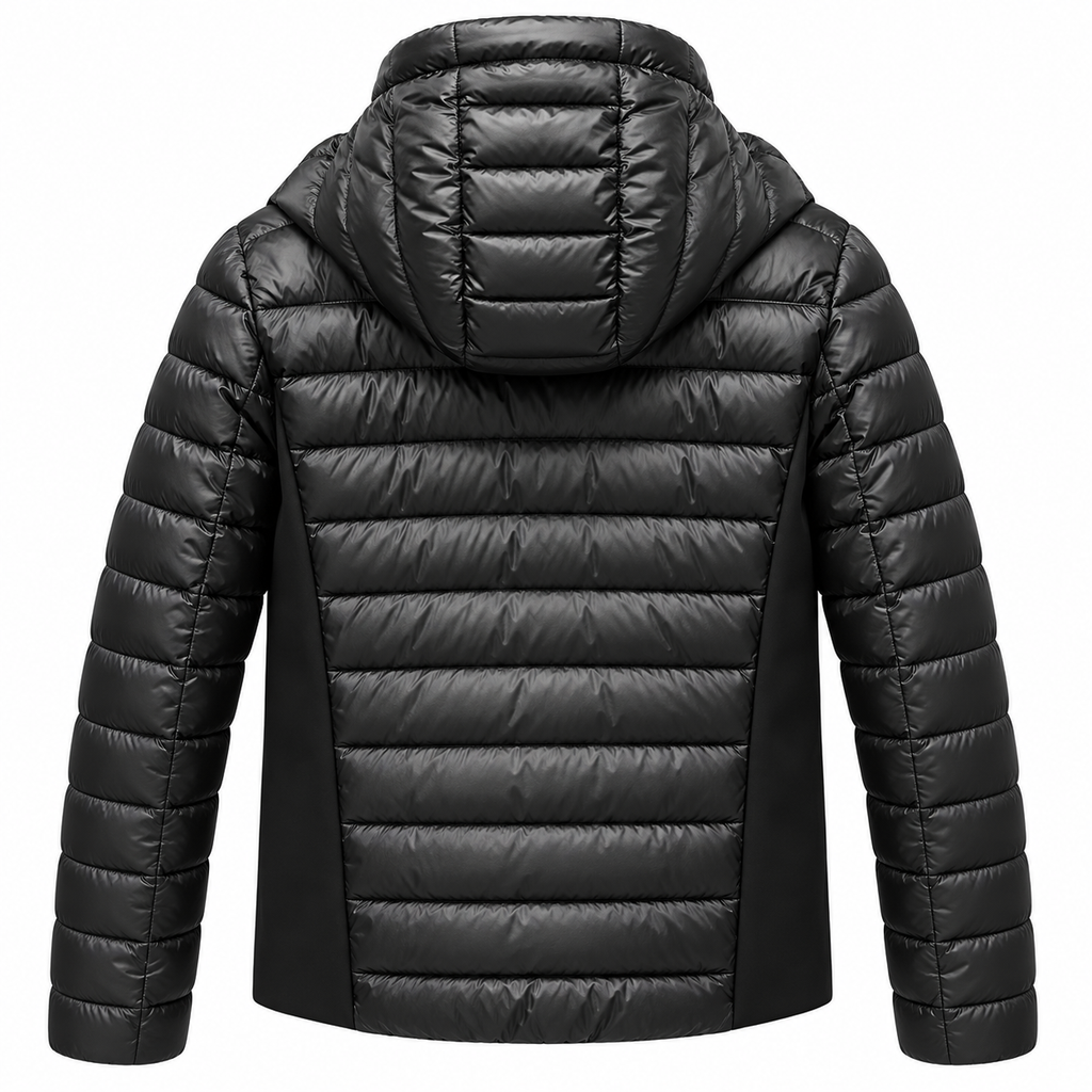 hogan Men Down Jacket Hooded Black