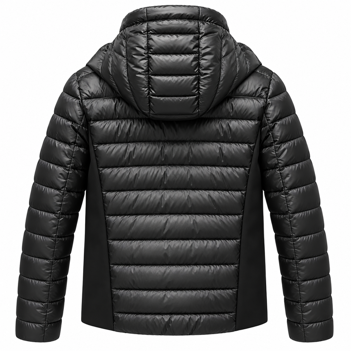 hogan Men Down Jacket Hooded Black