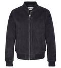 Schott NYC Men GOAT SUEDE CASUAL Bomber Jacket Blue