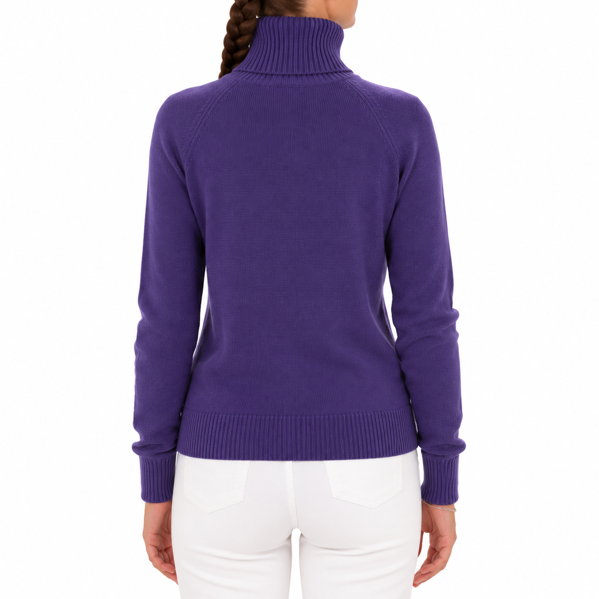 Emilio Romanelli Women Knit Cashmere Turtleneck Purple
