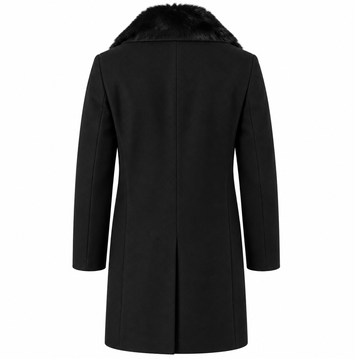 hogan Men Coat Double-Breasted Pelo Black