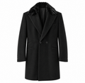 hogan Men Coat Double-Breasted Pelo Black