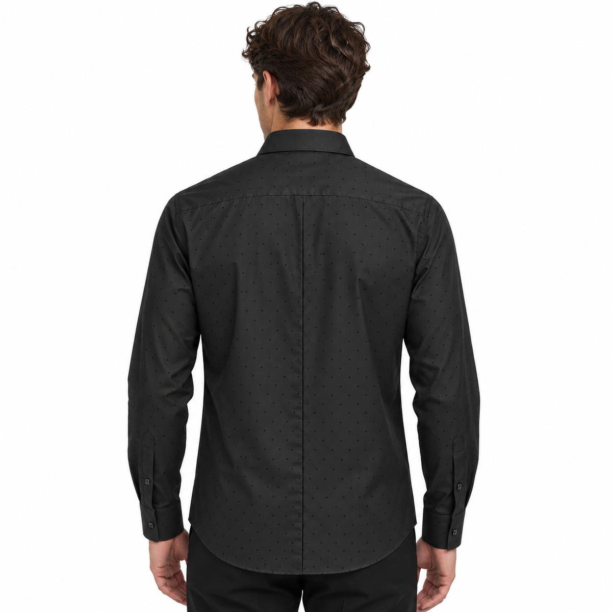 Dolce & Gabbana Men Shirt Polka Dot Black