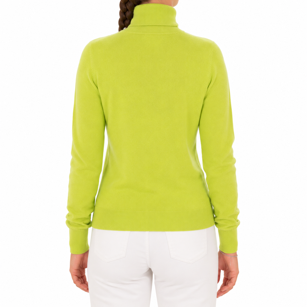 Emilio Romanelli Women Knit Cashmere Turtleneck Yellow