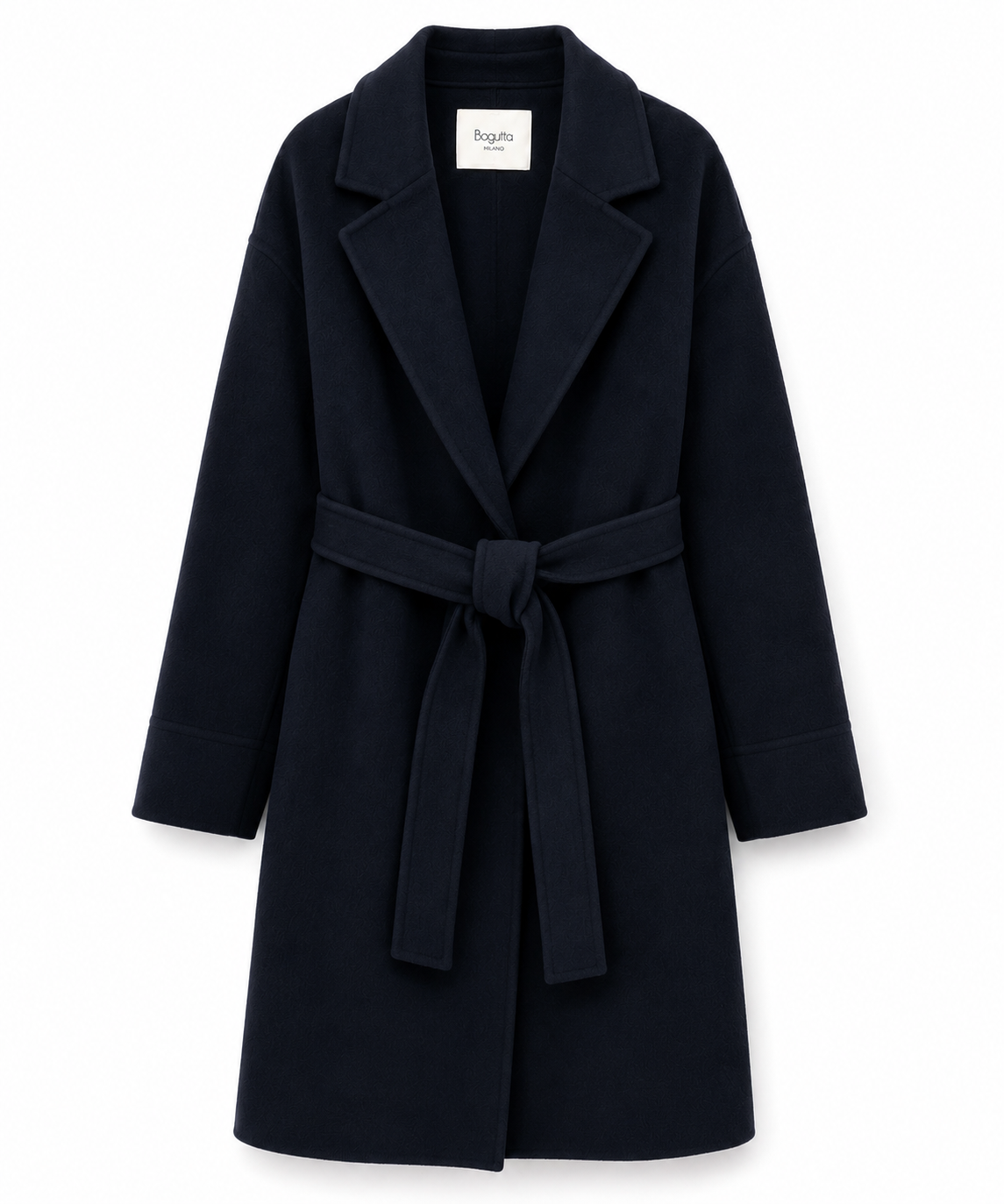 Bagutta Women Coat Wool Belt Blue