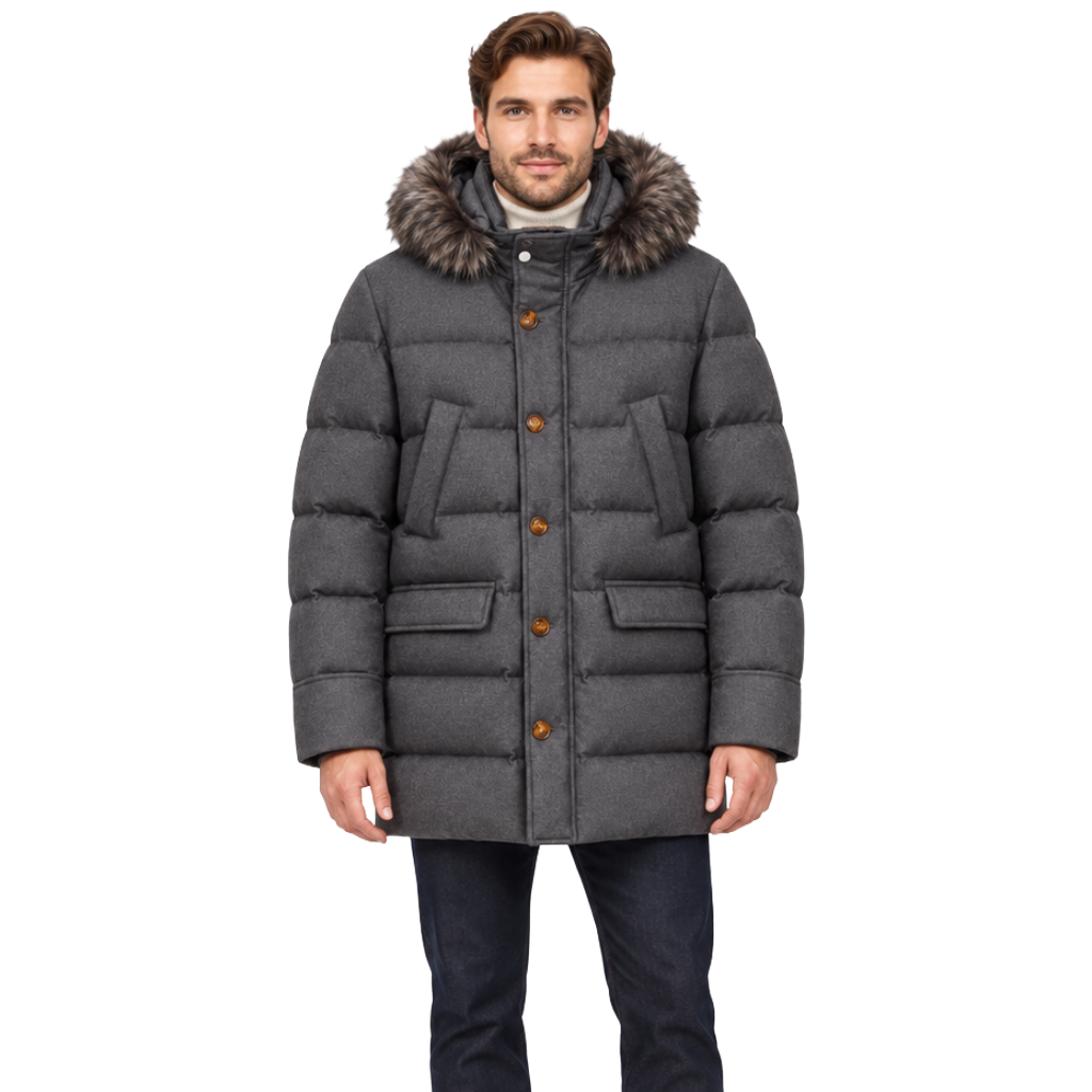 moorer Men Parka Barbieri Grey