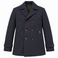 moorer Men Coat Double-Breasted Bolgi Navy Blue