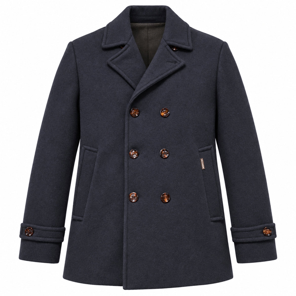 moorer Men Coat Double-Breasted Bolgi Navy Blue