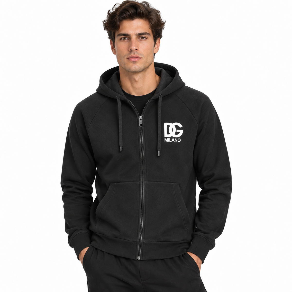 Dolce & Gabbana Men Sweatshirt Hooded Black