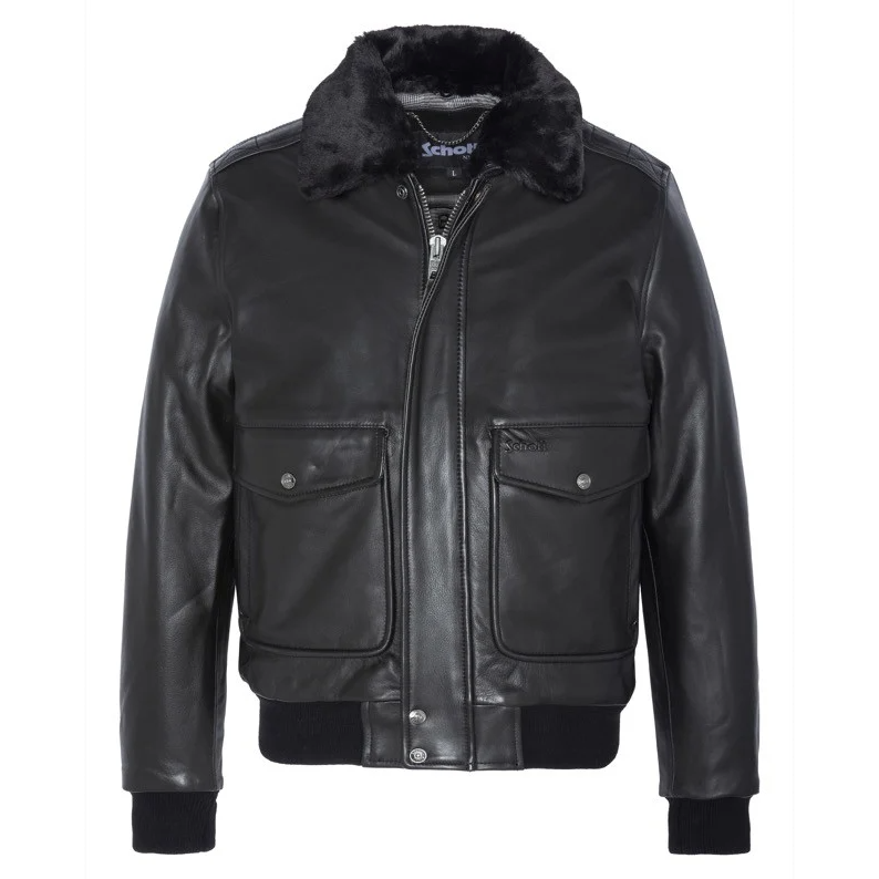 Schott NYC Men VINTAGE FLIGHT Jacket Black