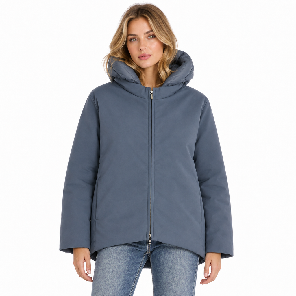 Moorer Women Jacket Delfina Light Blue