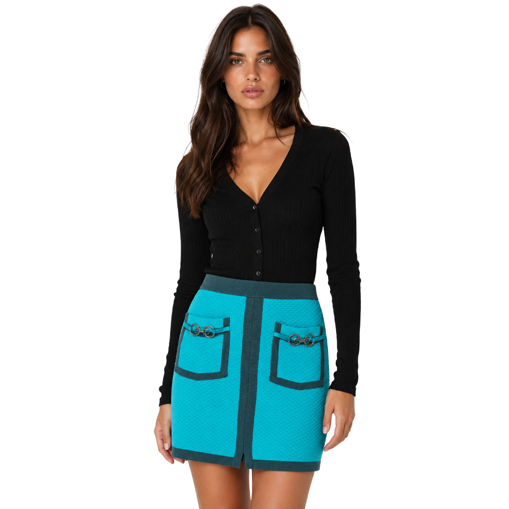 Pinko Women Skirt Pinot Teal Blue