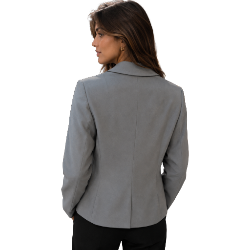 Patrizia Pepe Women Jacket Blazer Single-Breasted Grey