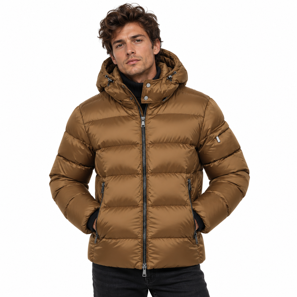 Moorer Men Jacket Brett-sh Brown
