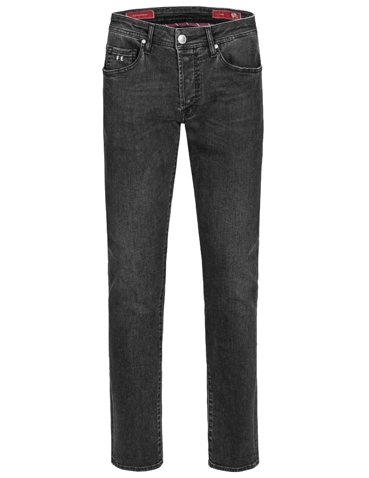 Tramarossa Men Carbon Distressed r-elax Jeans Black