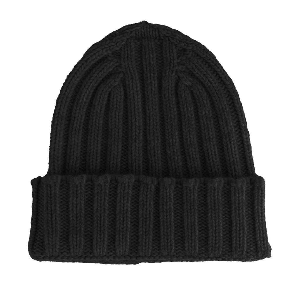 100% Cashmere Unisex Beanie Cashmere Black