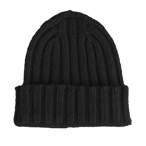 100% Cashmere Unisex Beanie Cashmere Black