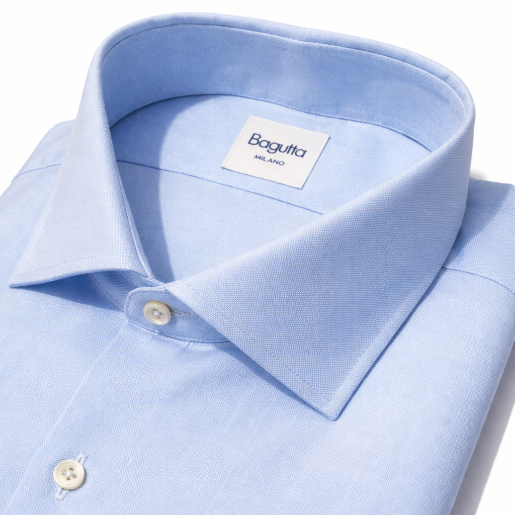 Bagutta Men Shirt Walter Neck Francese Light Blue