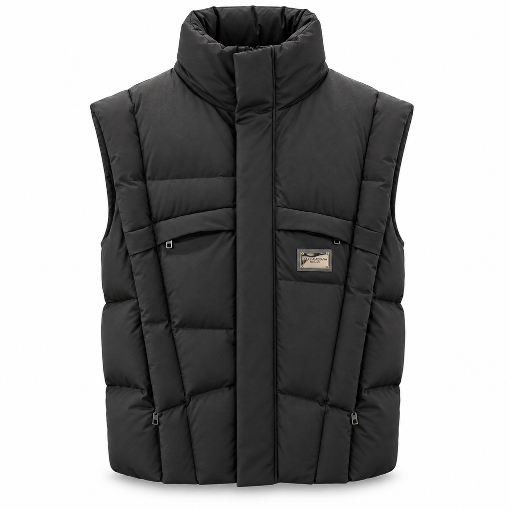 Dolce & Gabbana Men Sleeveless Silk Jackets Black
