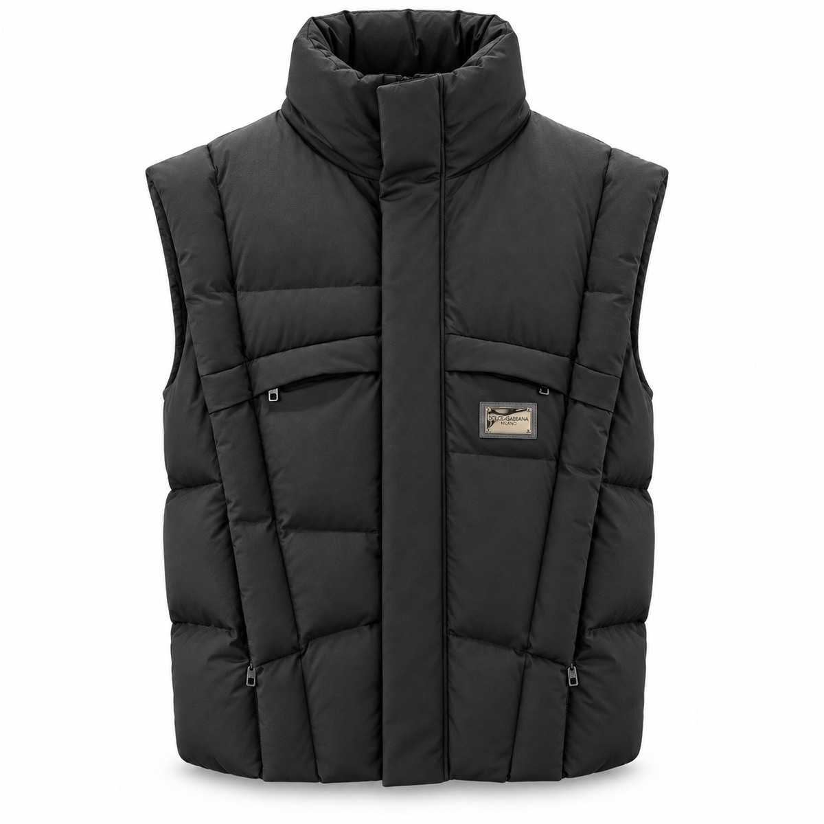 Dolce & Gabbana Men Sleeveless Silk Jackets Black