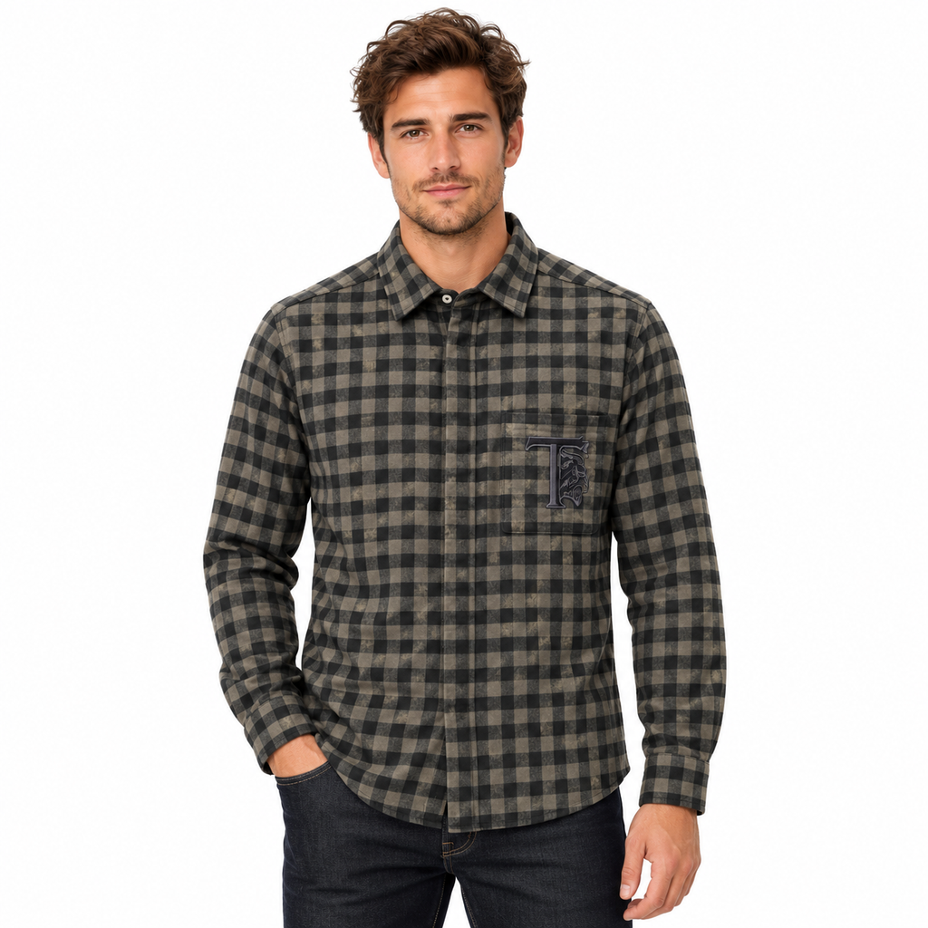 hogan Men Shirt Quadretti Logata Green