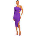 Patrizia Pepe Women Dress Sexy Violet Purple