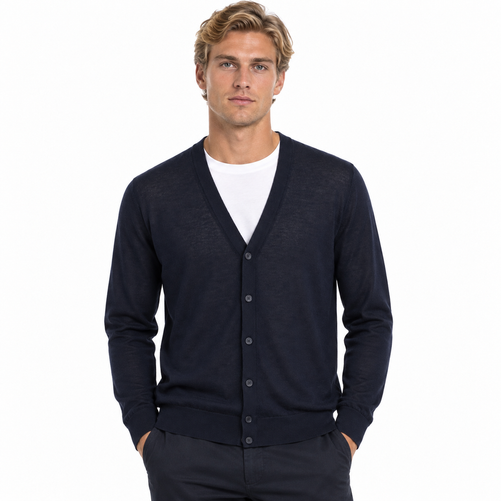 Dolce & Gabbana Men Cardigan Bottoni Blue