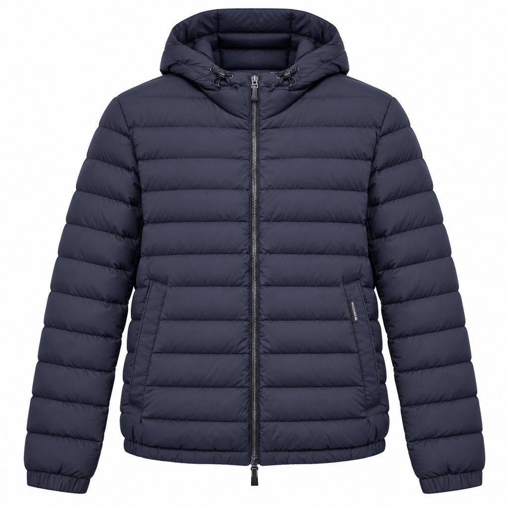 moorer Men Down Jacket Short Savin Blue