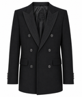 Balmain Men Jacket Double-Breasted Print Pattern Black