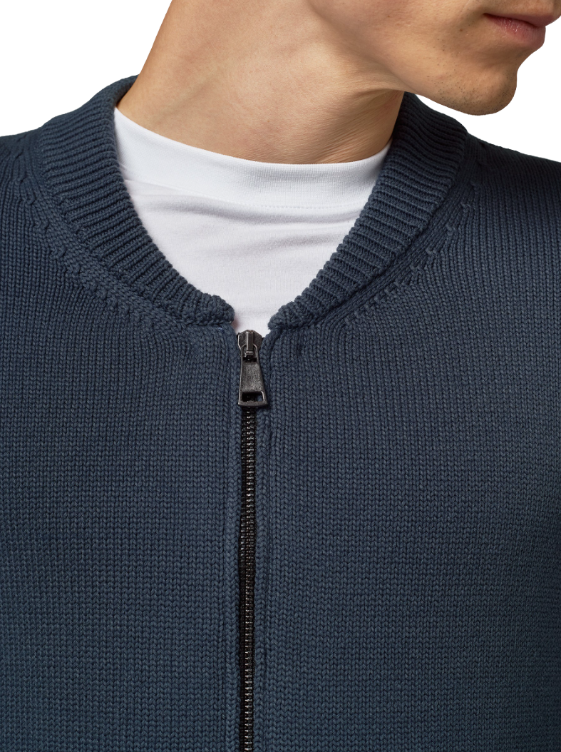Alpha Studio Men Bomber Maxi Cotton Blue