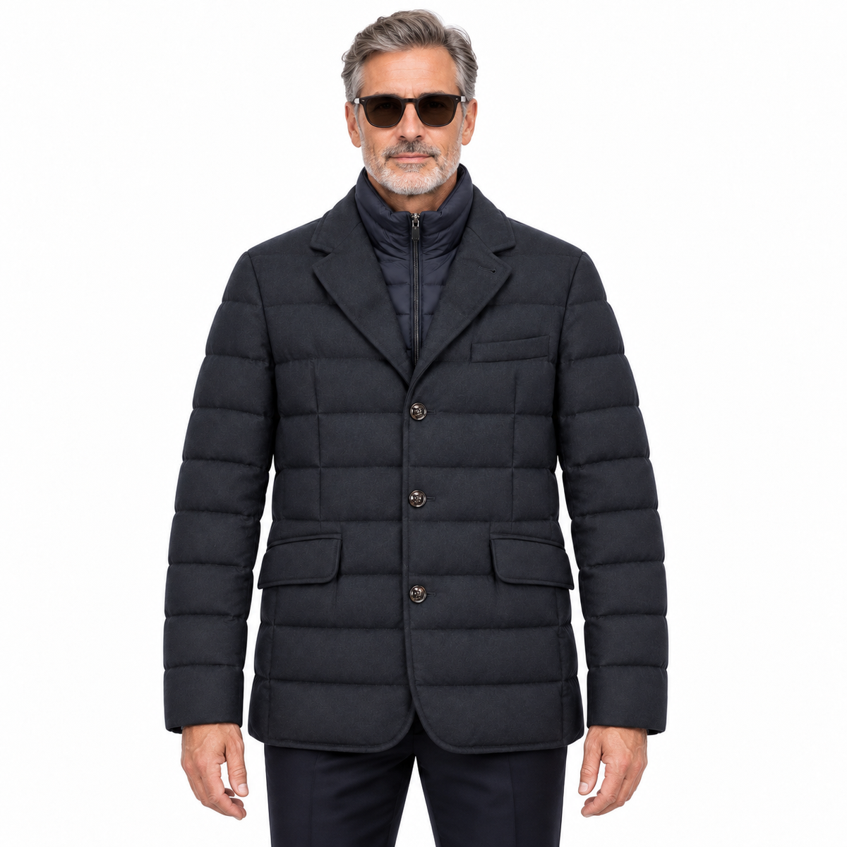 Moorer Men Jacket Cashmere Nomos Blue
